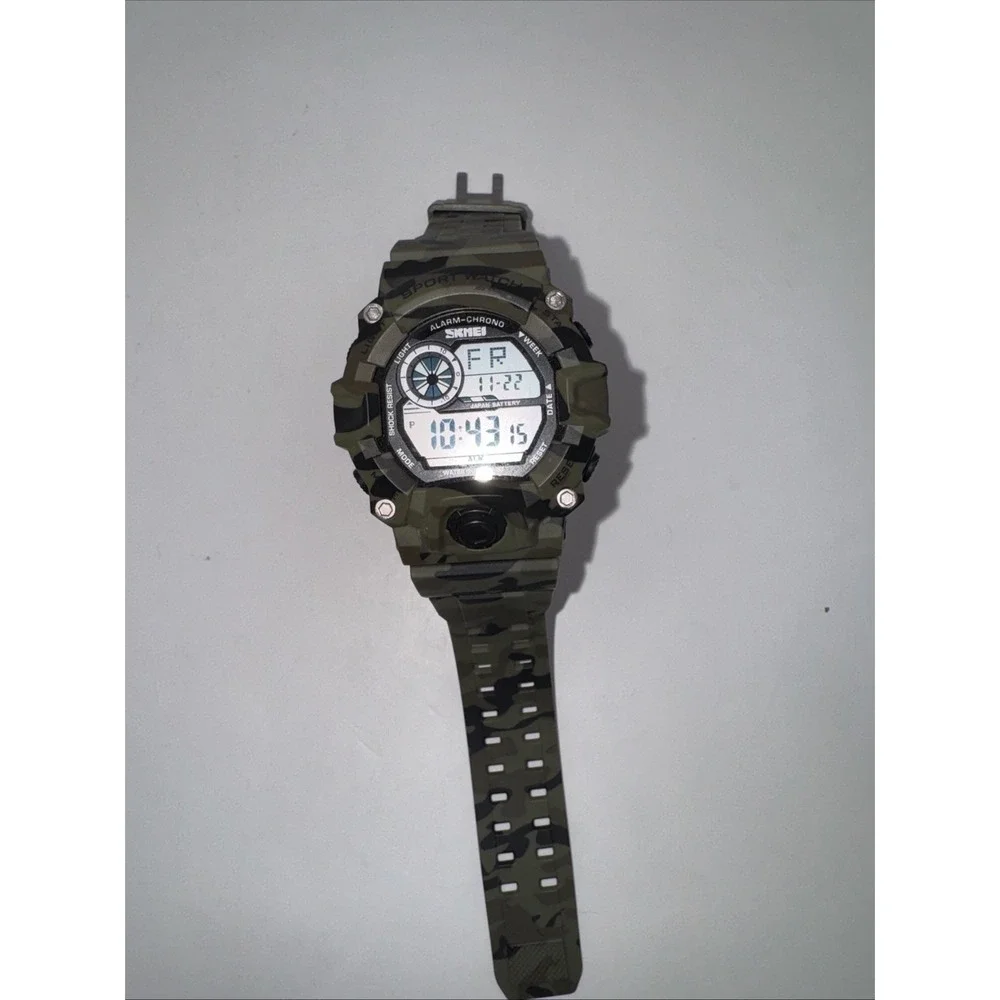 Skmei Camouflage Army New Watch Multifunction Men Digital Electronic Wristwatch